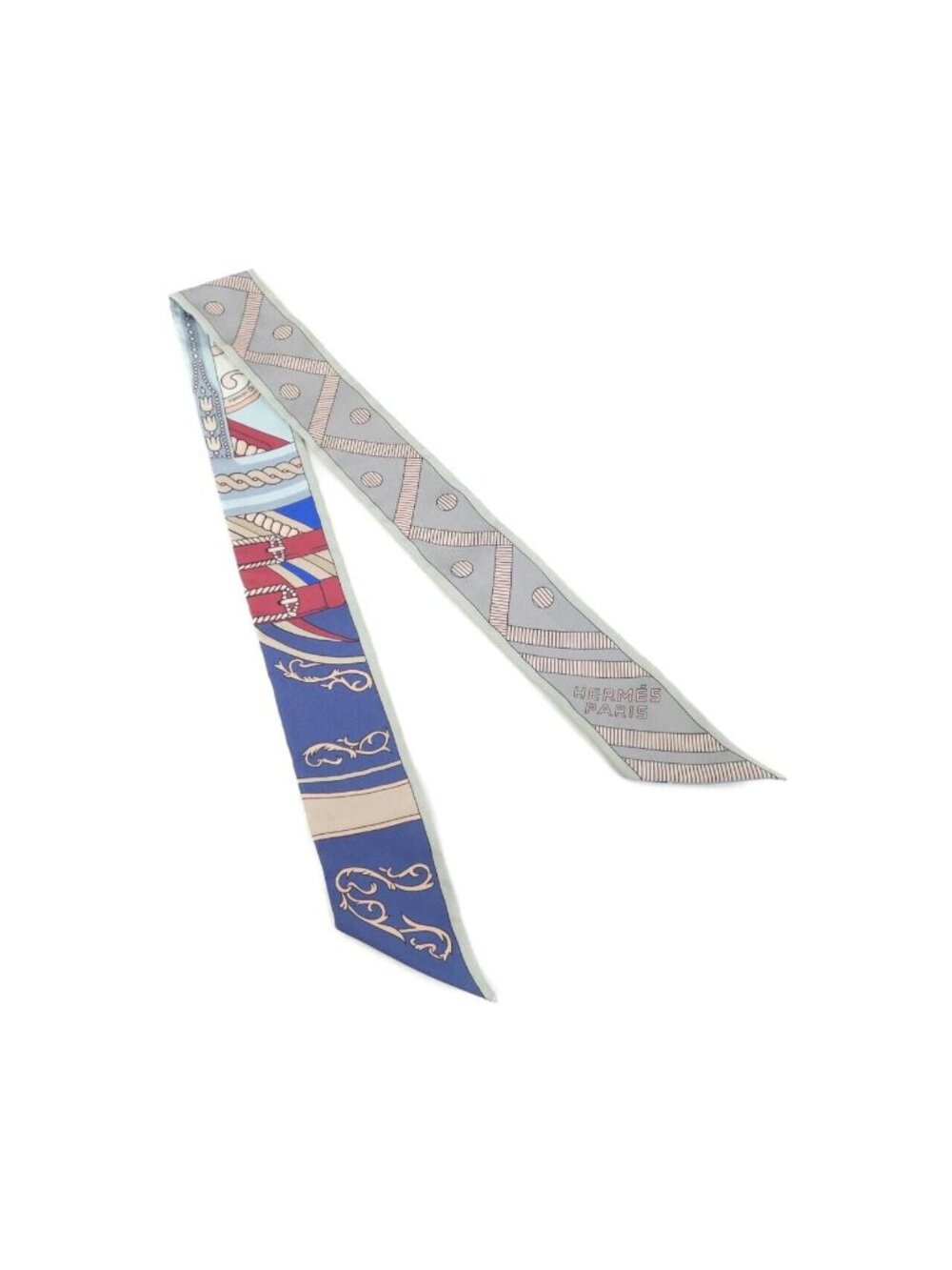 Hermes Twilly Scarf Gray